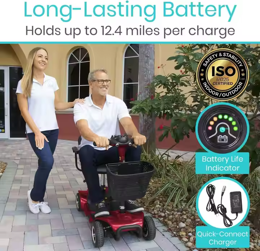 Portable 4-Wheel Electric Mobility Scooter for Seniors