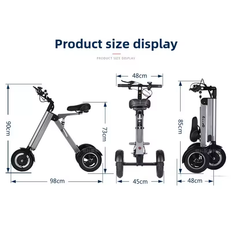 K70 Portable Fold Electric Tricycle Elderly Riding Commuting Electric Scooter