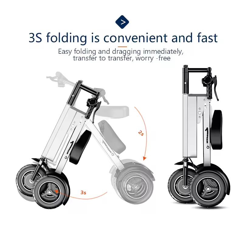 Folding Tricycle Small And Portable Electric Tricycle For Adult Ultralight Mini Men's Electric Scooter