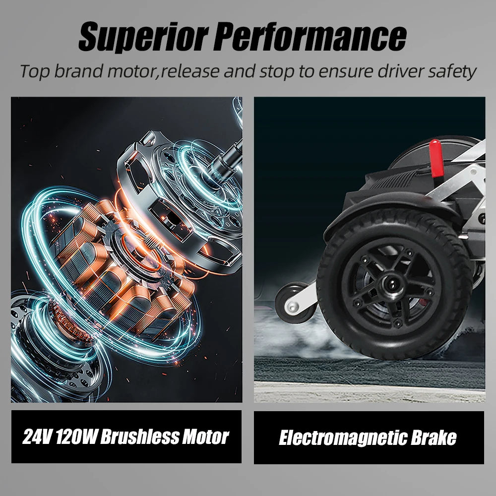 Powered Lightweight Manual Folding Mobility Scooter