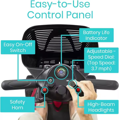 Portable 4-Wheel Electric Mobility Scooter for Seniors
